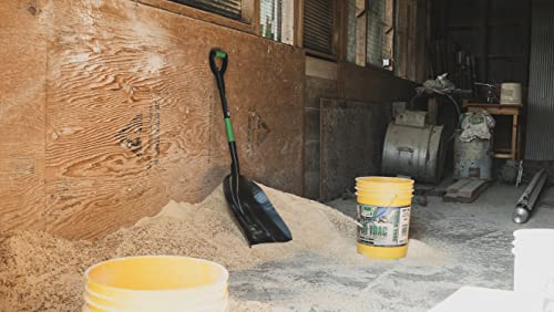 Hooyman Scoop Shovel with Lightweight Aluminum Head Construction, Ergonomic No-Slip H-Grip, D Handle, and Fiberglass Core for Moving Feed, Gardening, Land Management, Yardwork, Farming, and Outdoors - style: Scoop Shovel