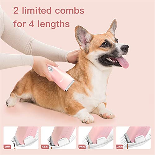 Dog Cat Home Hair Clipper Portable Electric Pet Grooming Kits,Pink,TS006 - color: Ts006-pink