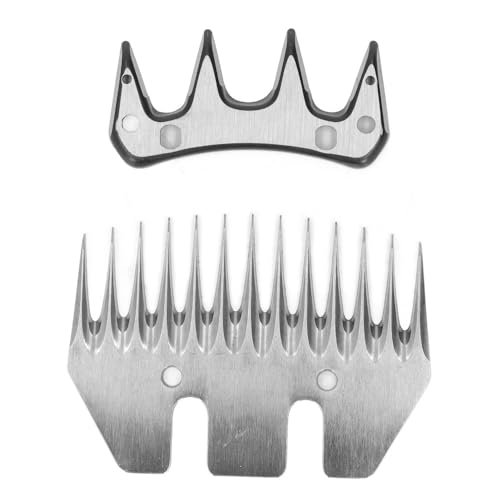 Sheep Shears Blade, Straight 13 Tooth Replacement, 2 Pack | High Carbon Steel, 7mm Teeth Spacing, For Llamas And Thick Fur Animals, 2 Pack, Clean After Use