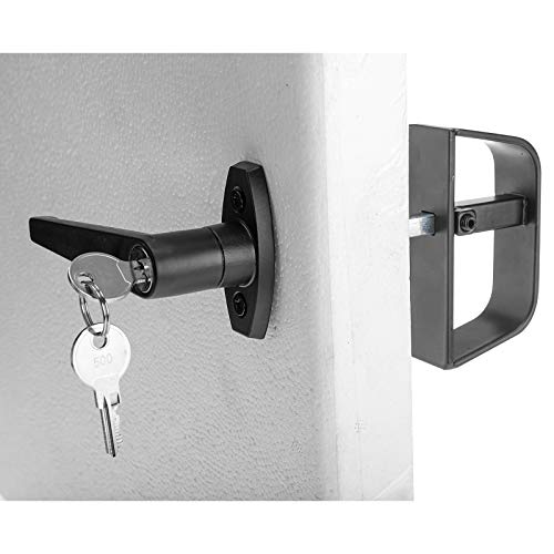 Shed Door Latch L-Handle Lock Kit with 2 Keys, 4-1/2" Stem Shed & Barn Door Lock