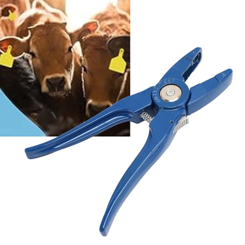 Livestock Ear Tag Applicator, 7.7 Metal Ear tag Pliers Cattle Ear Tagger, Practical Ear Tag Tool Clamp, Animal Tool for Cattle Sheep Pigs Cow Goat