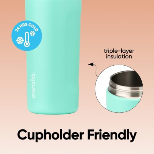 Owala FreeSip Kids Stainless Steel Water Bottle 16 oz Mint Chocolate - color: Mint Chocolate Chip, size: 16 Ounces