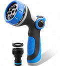 Garden Hose Nozzle Thumb Control with 10 Spray Patterns Water Hose Sprayer | Leak Proof On Off Valve Water Hose Nozzle Sprayer,One Hand Operation,Non-Slip Grip for Plants & Lawn Watering,Car&Pet Washing - color: Blue