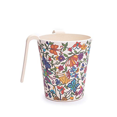 EMANUEL Yair Bamboo Hand Washing Cup for Netilat Yadayim Traditional Jewish Judaica (Butterflies NYO-12) - style: Butterflies NYO-12