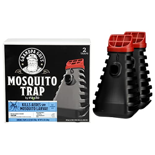Grandpa Gus's Mosquito Trap and Outdoor Bug Killer for Outdoors, 2 Pack | Water-Activated Larvae Control for Home Backyard, Patio & Garden, Up to 35 Days & 1,500 Sq Ft Coverage Per Trap
