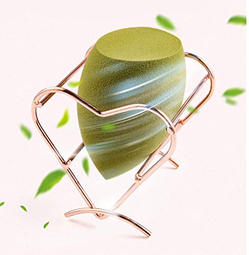 AKOAK 1 Pack Beauty Sponge Mixer Stand, Drying Rack for Cosmetic Puffs, Makeup Brush Finishing Rack Powder Puff Display Stand (Not Included Sponge, Rose Gold)