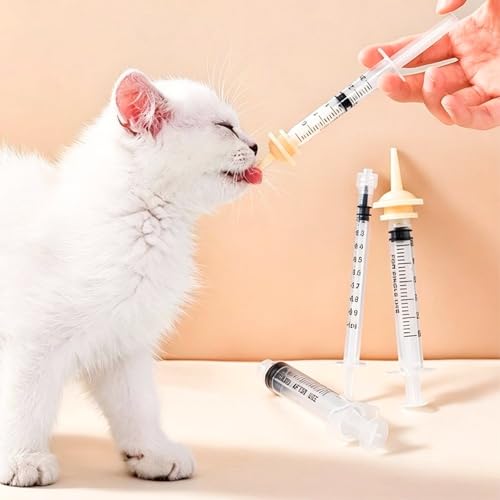 Pet Nursing Kit Silicone Pet Feeding Bottles Set with Nursing Nipples and Formula Dispenser and Feeding Dispenser Puppy Kitten Bottle Feeding Kit for Newborn Small Animals