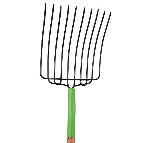AMES 2826300 10-Tine Welded Steel Bedding Fork with Hardwood Handle, 61-Inch - style: Bedding Fork
