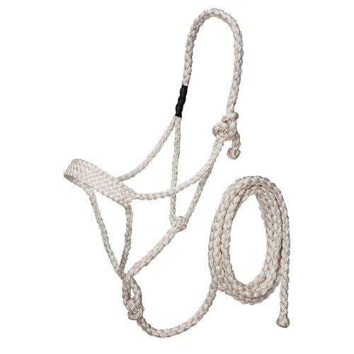 Tough 1 Muletape Halter with 10ft Lead Rope - color: White