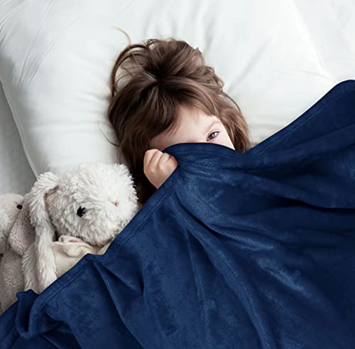 Utopia Bedding Ultra Soft Fleece Bed Blanket Throw Size Navy (50x60 Inches) | Microfiber Plush Warm Lightweight Breathable Cozy Blanket Anti-Static, All Season Use, Gift for Women and Men - color: Navy, size: Throw (50x60 Inch)