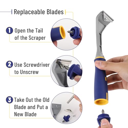 Bates- Carbide Scraper, 2 inch, Double-Edged Tungsten Steel Blade, Paint Scraper Tool - size: 2 Inch 1 Pack