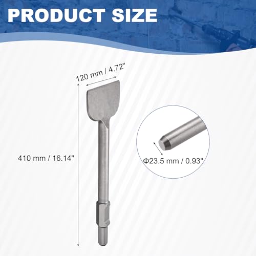 HARFINGTON 65A Shank Floor Scraper Chisel 16.1" x 4.72" Steel Jack Hammer Chisel Bit for Electric Demolition Gardening Landscaping Digging Cutting - size: 16.1" x 4.72"