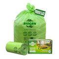 30-33 Gallon Compostable Trash Bags Flat-Top 30 Bags Heavy Duty1.57 Mil, 124.92 Liter Large Lawn and Yard Waste Bag green for Outdoor Garden ASTM D6400, US BPI and OK Compost Home Certified - color: 33 Gallon Flat Top, 30 Count