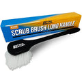 Stiff Hand Scrub Brush, Large Handle Heavy Duty Tire and Wheel Cleaning | Tool, Outdoor Boat Scrubber with Handle, Carpet Cleaner, All-Purpose Cleaning Brush - style: Long Handle