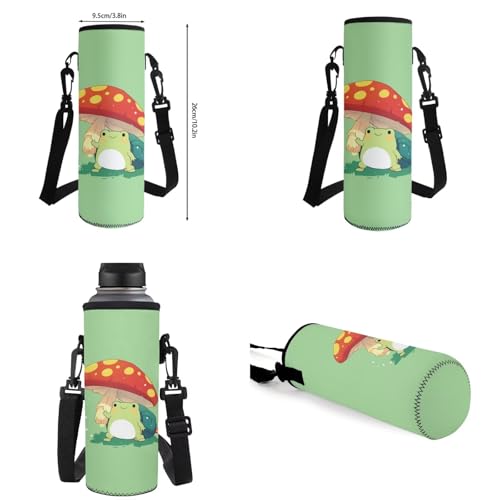 Upetstory Mushroom Frog Backpack for Girls Kids Schoolbag Set with Lunch Box Pencil Purse 5 in 1 School Bag Set Water Bottle Sleeve Middle Elementary Preschool Kindergarten Bookbag Book Cover - color: Mushroom Frog