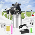 Cow Milking Machine, 14 L Milker Machine, Rechargeable Cow Milker Machine with Portable Vacuum Pump, Check Valve Design with Food-Grade Silicone Hose