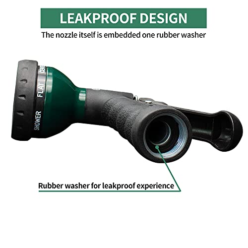 AUTOMAN Garden Hose Nozzle, Metal Water Spray Nozzle - color: Black