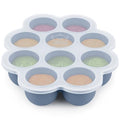 KeaBabies Silicone Food Freezer Trays with Lid, 2oz x 10 Pods (Slate) | Baby Food Storage Containers, Easy Puree Meal Prep, Breast Milk Silicone Freezer Molds, Dishwasher, Microwave Safe, BPA-Free - color: Slate