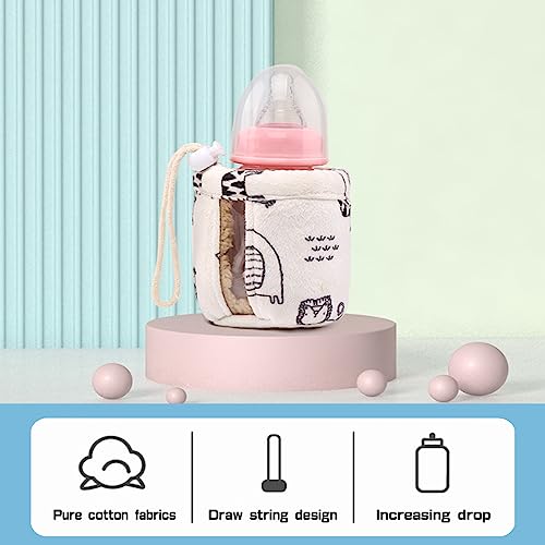 Baby Bottle Sleeve Infant Milk Bottle Pouch Thermal Cover Washable Anti Drop Baby Feeding Bottle Holder Glass Nursery Bottles Insulator Cover (Small,for 150ml bottles)
