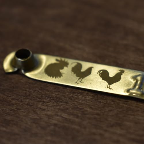 Pinnon Hatch Farms Custom Engraved Aluminum Leg Bands Chicken Poultry Duck Peacock Leg Rings Identification Tags Text and/or Artwork (100, Black) - color: Black