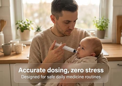 MaxiCare Oral Syringes with Cap 3ml – Disposable Liquid Dispenser Without Needle | Individually Wrapped Luer Slip Tip Dropper for Babies, Toddlers, Adults, and Pets (100 Pack) - size: 3 ml