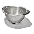 OXO Good Grips Strainer - 5 Qt Capacity, Stainless Steel | Colander, Nesting Design For Easy Storage, Non-Slip Handles, Drains Pasta And Vegetables, Dishwasher Safe - size: 5 Qt