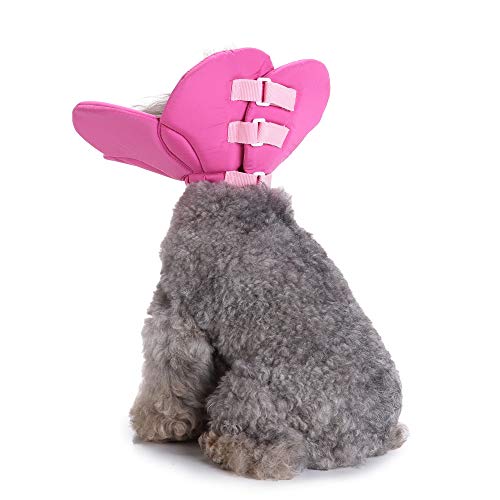 Dog Collar, Pet Cone E-Collar Flower Soft Elizabethan Waterproof Grooming Recovery Protecive Adjustable Collar for Puppy Small Medium Dogs (L Neck:13-15in, Purple) - color: Purple, size: L Neck:13-15in