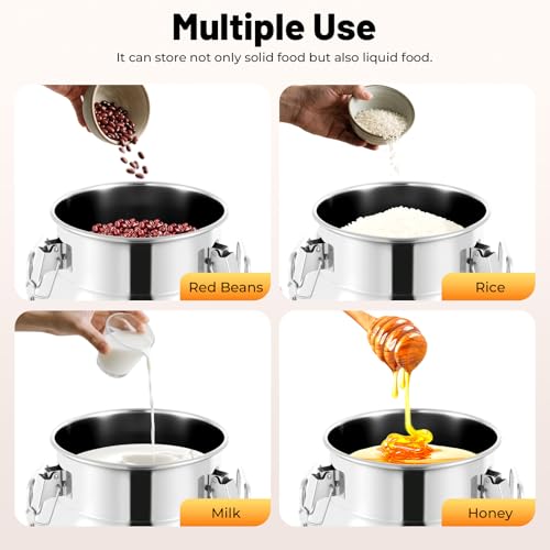 20L 5.3 Gallon Milk Can Stainless Steel Milk Bucket Wine Pail Bucket Versatile Milk Can Wine Bucket Liquid Storage Milk Transport Can Tote Jug with Sealed Lid Heavy Duty and Carry Handle - size: 20L 5.3 Gallon