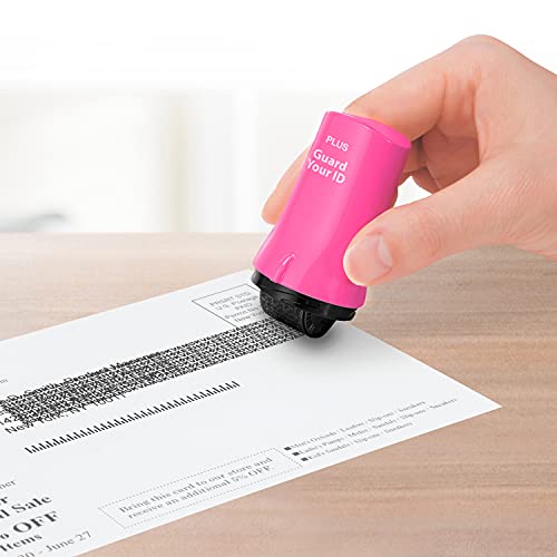 Guard Your ID Identity Theft Protection Roller Stamp, 3-Pack for Mail, Pink - color: Pink, size: Standard 3-Pack