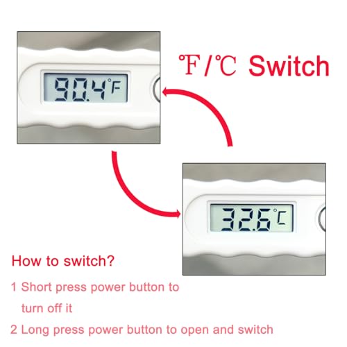 Digital Thermometer，BESTWYA Thermometer for Adult (B, Pack of 4) | Flexible Tip Accurate LCD Reading Oral, Rectal or Under Arm Use