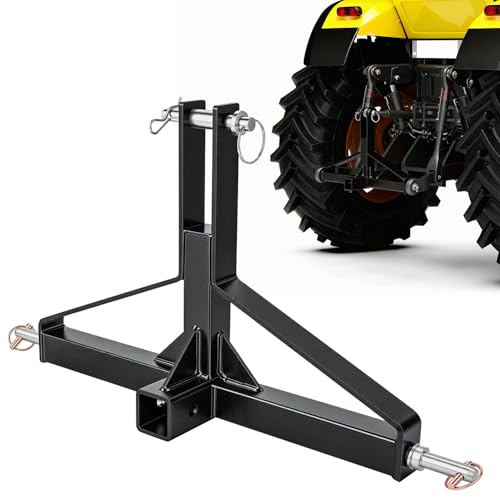 Nilight 3 Point 2" Trailer Hitch Receiver for Category 1 Tractor 3000LBS | Heavy Duty Quick Hitch Drawbar Adapter Compatible with Kubota BX John Deere Kioti Yanmar NorTrac Mahindra Ford Cat - color: 3 Point 2" Trailer Hitch Receiver w/ Towing Hook