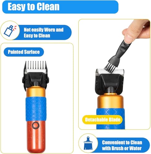 Sheep Shears, 36w Dog Clippers for Grooming, Low Noise Electric Clippers Animal Shave with Wooden Handle, Zirconia Blade & Carrying Case for Pet Hair Carpet Trimming