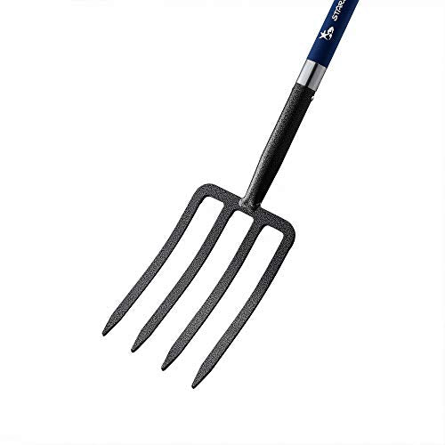 4-Tine Spading Digging Fork, Garden Digging Spading Fork Forged Steel with D-Grip Handle 41“