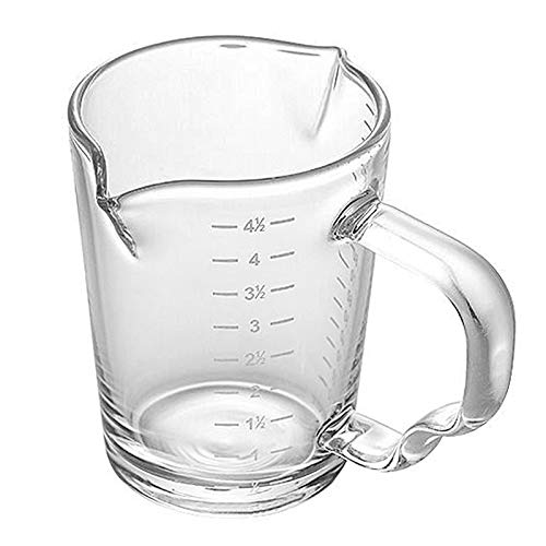 Espresso Shot Glasses 150ML Double Spouts Measuring Cup Triple Pitcher Milk Cup Wine Glass Pitcher Barista Measure Cup Liquid Heavy Glass Milk Cup Demitasse Cups Espresso Mugs Coffee Cups