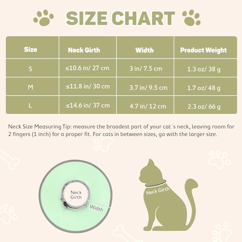 Avont Lightweight Waterproof Foldable Cone, Soft E-Collar - L Green | Neck up to 14.6", Width 4.7". Foldable soft cone for cats & small dogs, stops licking, waterproof, easy clean - color: Green, size: L