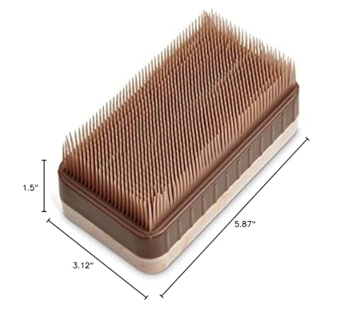 HIC Kitchen Potato Brush and Vegetable Scrubber, Dual-Textured Bristles - size: 3 x 1.625 x 1.5-inches, style: Potato Brush