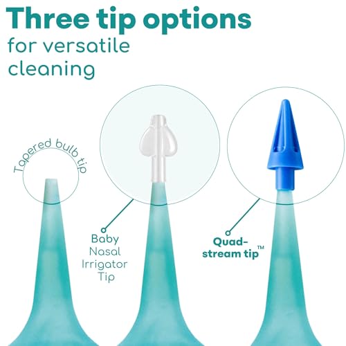 Medi Grade Ear Wax Removal Bulb Syringe 3.04 fl oz, Ear Cleaner Irrigation | Easy-squeeze ear syringe 90ml with quad stream tip, gentle ear cleaning tool for adults and kids, safe ear flushing at home - size: 90ml