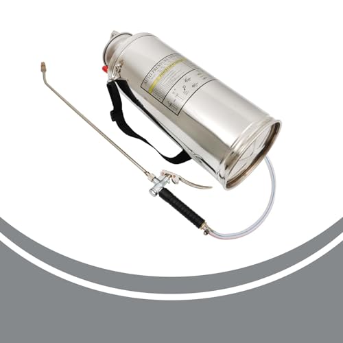 2-Gallon Stainless Steel Sprayer with 20-Inch Nozzle and 3-Foot Hose 8-Liter Large-Capacity Agricultural Spraying Equipment Garden and Lawn Spraye