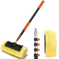 Buyplus 12FT Car Wash Brush with Long Handle, 12-Inch Soft Bristle, with Aluminium Telescoping Pole, for Cleaning Car, SUV, RV, Boats, House Siding, Floors, Solar Panels, and More