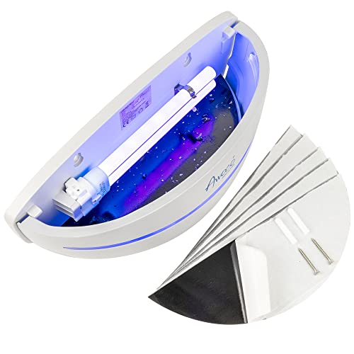 Awoco LED 5W Wall Mount Sconce Sticky Fly Trap Lamp for Capturing Flying Insects, Flies, Mosquitoes, and Moths (Fly Trap + 6 Glue Boards) - size: Fly Trap Combo