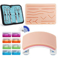 Alcedo Suture Practice Kit (33-Pc), Arch & Large Pads, Educational | Arch-Shaped & Large Durable Pad, Vertical/Horizontal Mesh, Pre-Cut Wounds, 20-Pack Sutures, Complete Tools, Carry Bag - size: XX Large Pad