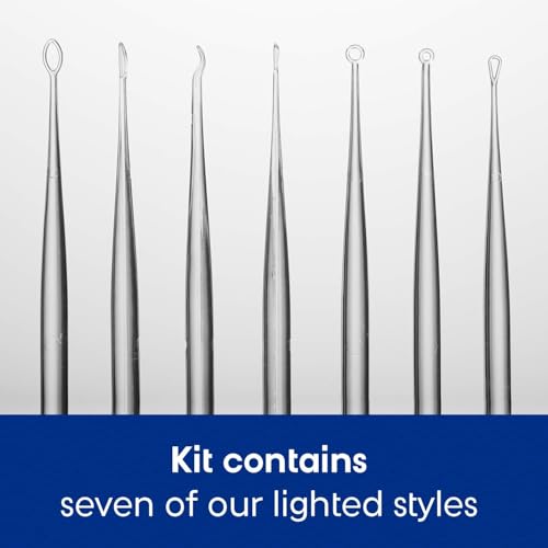 Bionix - Lighted Ear Curette Variety Pack, Earwax Removal Kit, Helps Remove Wax Buildup, Safe Earwax Removal, Convenient & Easy-to-Use, Flexible, Ideal for Healthcare Providers, Single-Use (50 Count) - color: Variety Pack