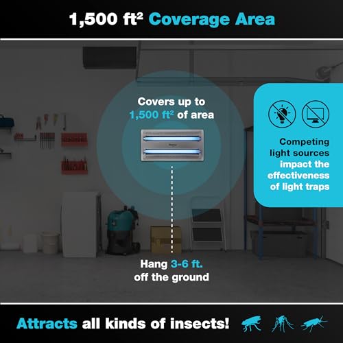 Catchmaster Vector 30 Silver Wall-Mounted UV Fly Light Trap - 1,500 sq. ft. Catch Zone, Fly Trap for Food Prep & Dining Areas, Deli, Meat & Bakery, Clean Medical Spaces, UV Lamp Flying Insect Killer - style: 30W Silver