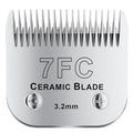 7FC# Detachable Pet Dog Grooming Clipper Ceramic Blade,Compatible with Andis Size 7FC Cut Length 1/8"(3.2mm),Compatible with andis/wahl/Oster Dog Clippers 1PCS - color: Silvery-9