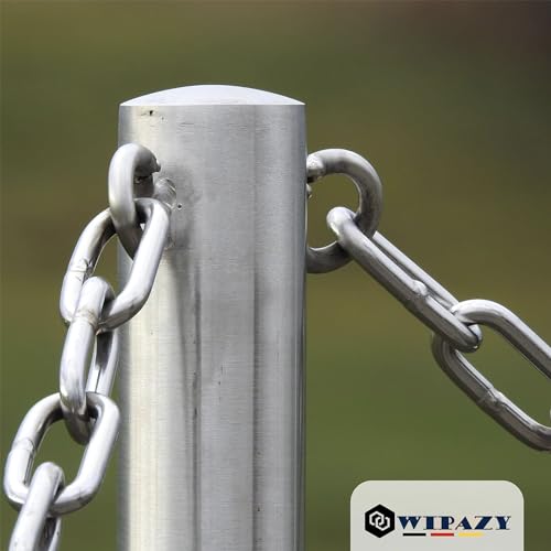 【Heavy-Duty Security Upgrade】 20" Stainless Steel Gate Chain Lock with Dual Carabiner Clips - Weatherproof Fence Latch for Outdoor Gates, Pet Enclosures & Livestock Corrals 2Pcs