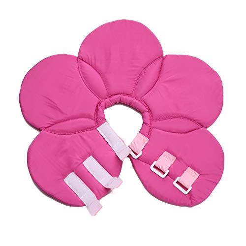 Dog Collar, Pet Cone E-Collar Flower Soft Elizabethan Waterproof Grooming Recovery Protecive Adjustable Collar for Puppy Small Medium Dogs (L Neck:13-15in, Purple) - color: Purple, size: L Neck:13-15in