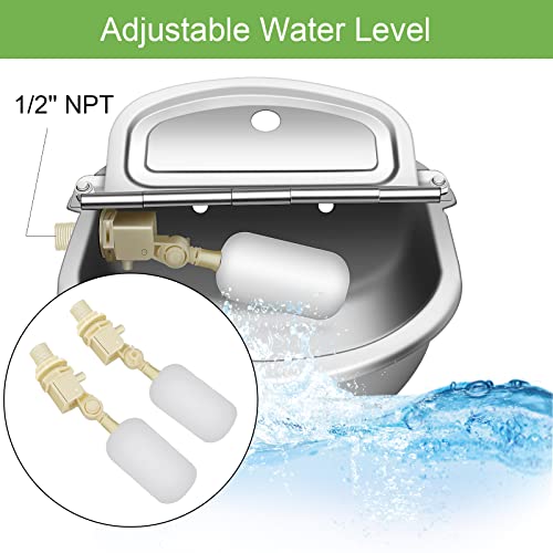Automatic Livestock Waterer Bowl, 304 Stainless Steel Water Dispenser | Rust-Resistant Stainless Steel, Dual Float Valves, Automatic Refill System, Durable Design For Barns Farms And Outdoor Use