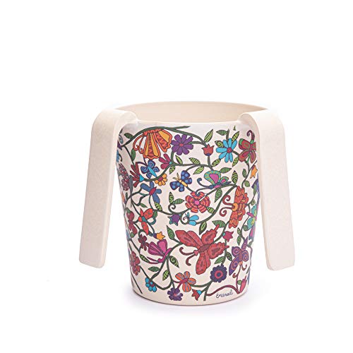 EMANUEL Yair Bamboo Hand Washing Cup for Netilat Yadayim Traditional Jewish Judaica (Butterflies NYO-12) - style: Butterflies NYO-12