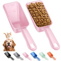 2-Pack Dog Food Scoop 1 Cup, Plastic Pet Food Measuring Scoop With Measuring Lines (1/2 & 1 Cup Markings) for Dogs, Cats, Fish, Bird（Pink) - color: Pink