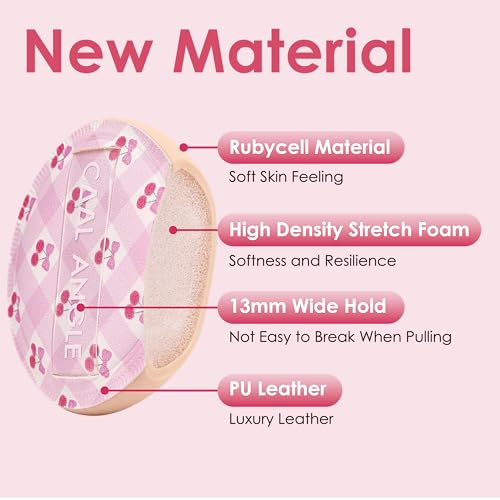 COOL-ANGLE Latex-Free Makeup Blender Sponges, 5Pcs Cherry Pink, Medium | Latex-Free, Suitable For Liquid Foundation And Powder, Wet Or Dry Dual Use, Long-lasting and Natural Makeup, Easy Makuep - color: A5:Cherry Pink*5